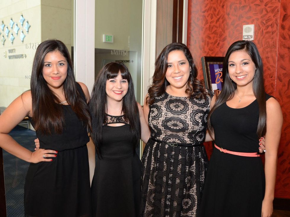 0 Aimara Flores, from left, Ashley Leaman, Alyssa Bangel and Lauren Meneses at the Dec My Room luncheon October 2014