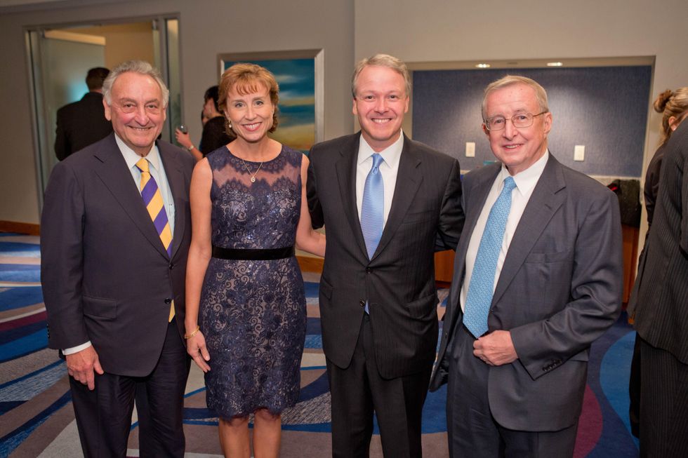 006 2 Sandy Weill, from left, Drs. Julie and Marc Boom and Dr. Antonio Gotto at Houston Methodist's Rendezvous in Blue Gala November 2013