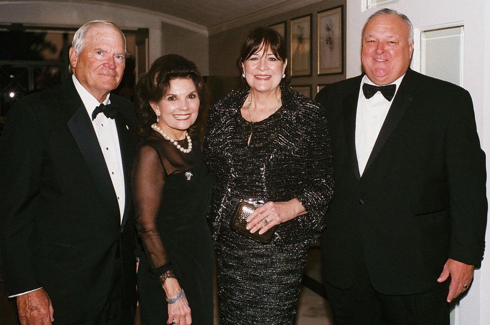 008A Walter and Linda McReynolds, left, and Cynthia and Bucky Allshouse at the In Rice's Honor dinner October 2014