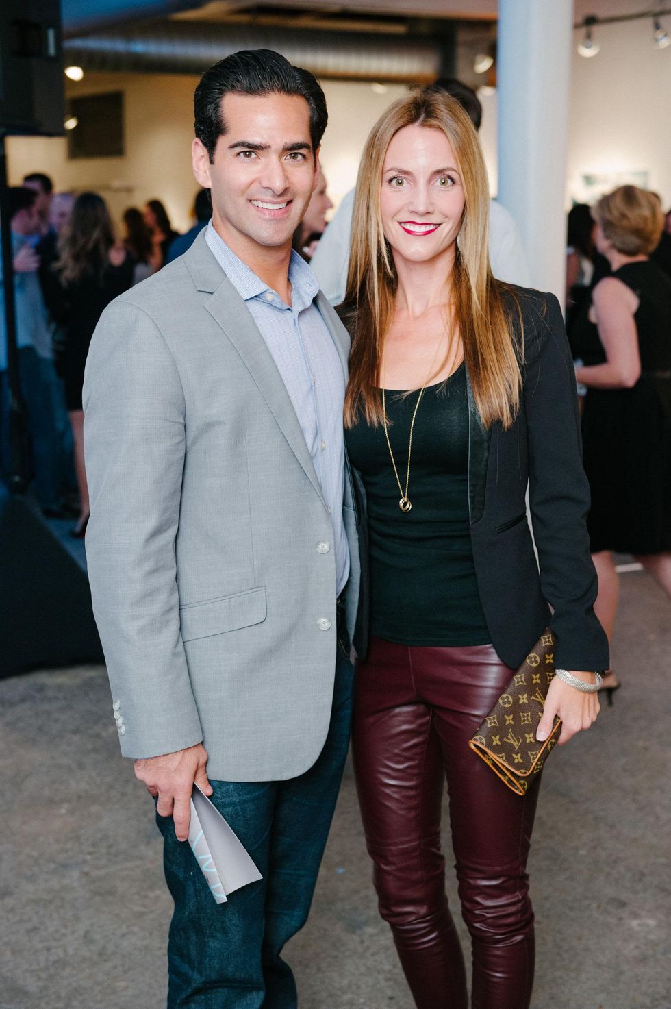 0130 Jeff and Sarah Bloom at Child Advocates Art Party November 2014