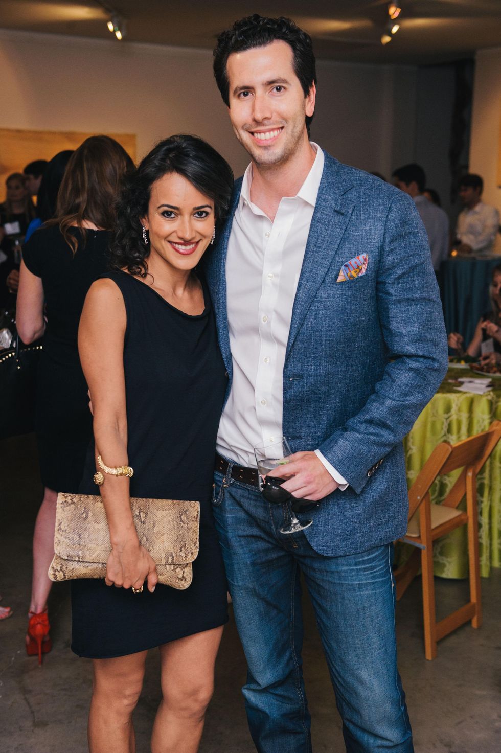 0165 34 Alfonso Barrera and Maryam Afshari at the Houston Symphony\u2019s Young Associates Council season kick-off August 2014