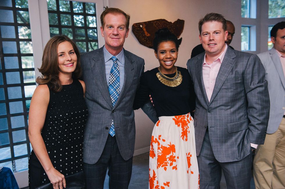 0172 36 Jennifer and Steve Dolman, from left, Claire Thielke and Brandon Cochran at the Houston Symphony\u2019s Young Associates Council season kick-off August 2014