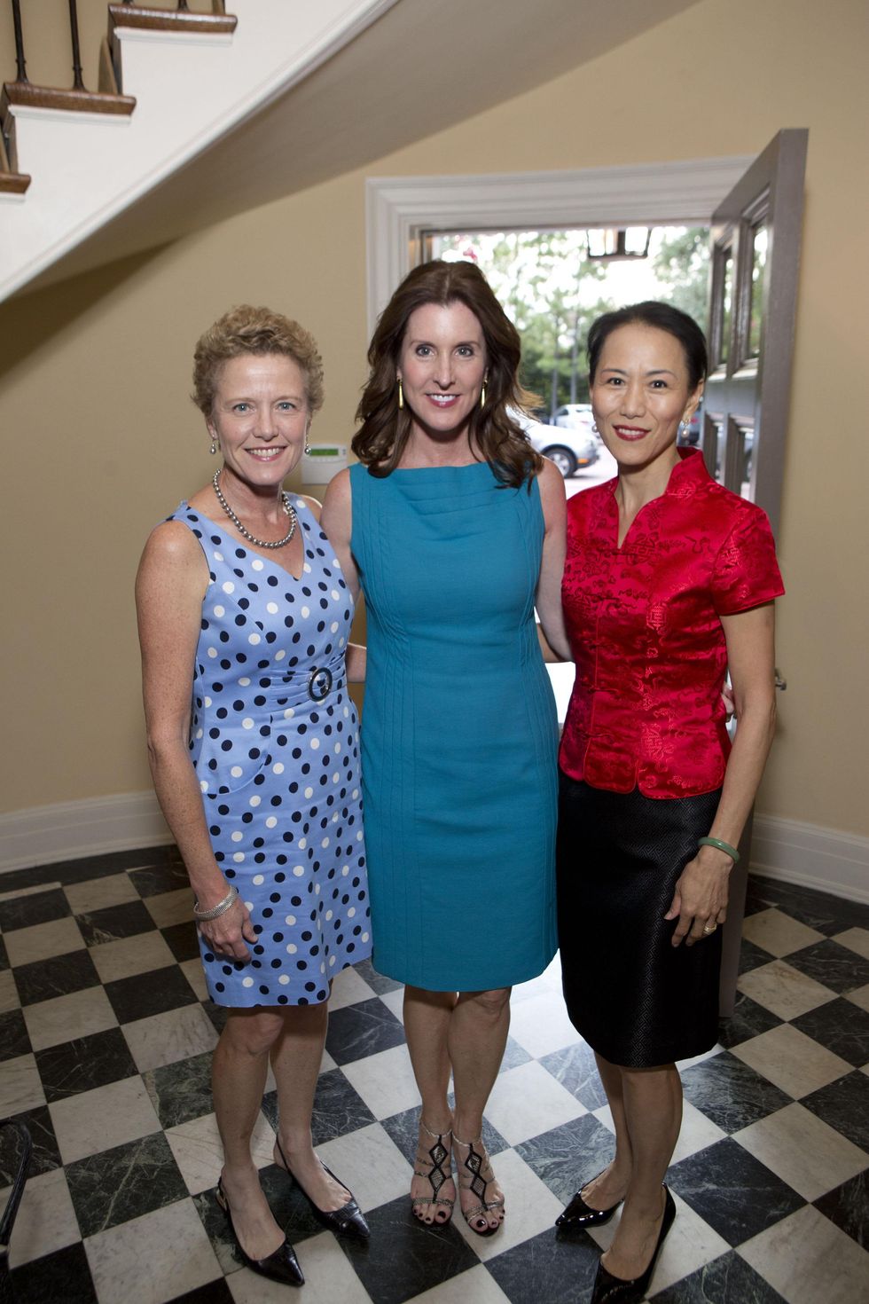 0179 Laura Bellows, from left, Phoebe Tudor and Y. Ping Sun at the Tiger Ball kickoff party September 2014