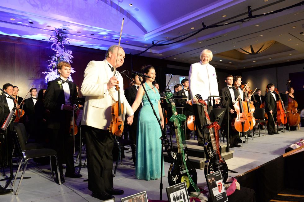 0218 Andrzej Grabiec, from left, Julia Engel and Franz Anton Krager at the Virtuosi of Houston Gala May 2014