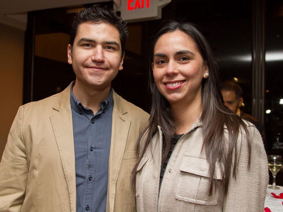 0264 Esteban Lartigue and Mirna Sanchez at Houston Friends of Chamber Music Red Violin event March 2014