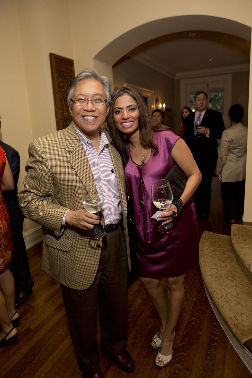 0348 Gordon Quan and Sara Dupuy at the Tiger Ball kickoff party September 2015