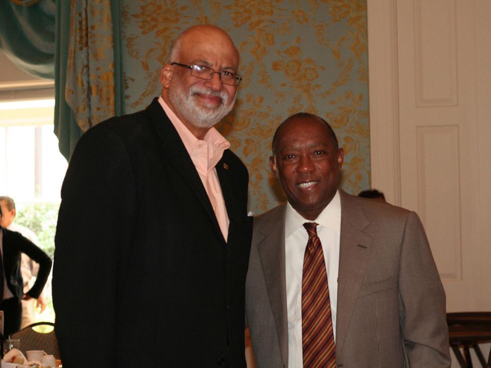 035 Larry Payne, left, and Sylvester Turner at the Community Artists\u2019 Collective\u2019s luncheon September 2014