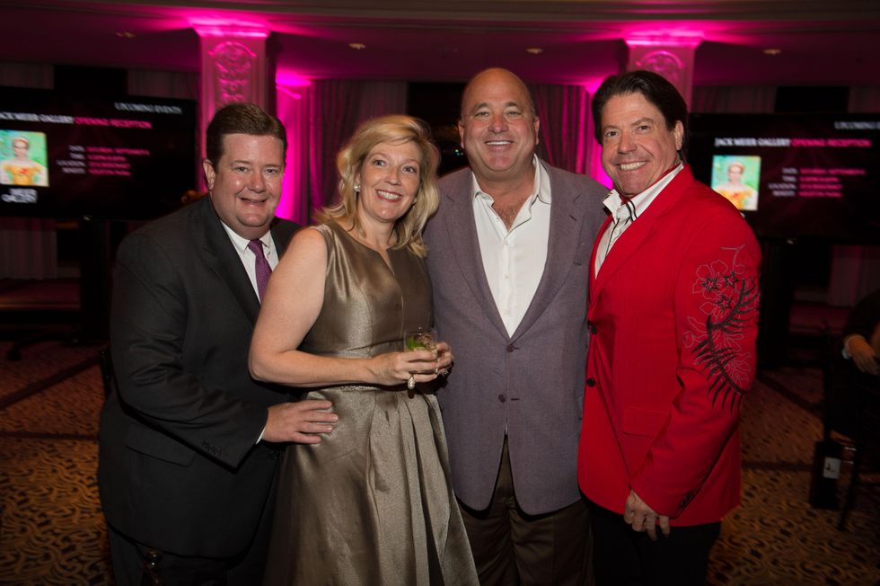 0413 Jeff and Kathryn Smith, from left, Mark Grierson and John Evatz at the Pet Set Soiree September 2014