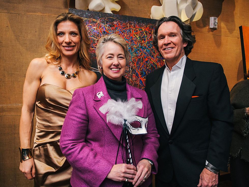 05, Museum of Cultural Arts Houston (MOCAH) event, January 2013, Katarina Conrad, Mayor Annise Parker, Peter Remington