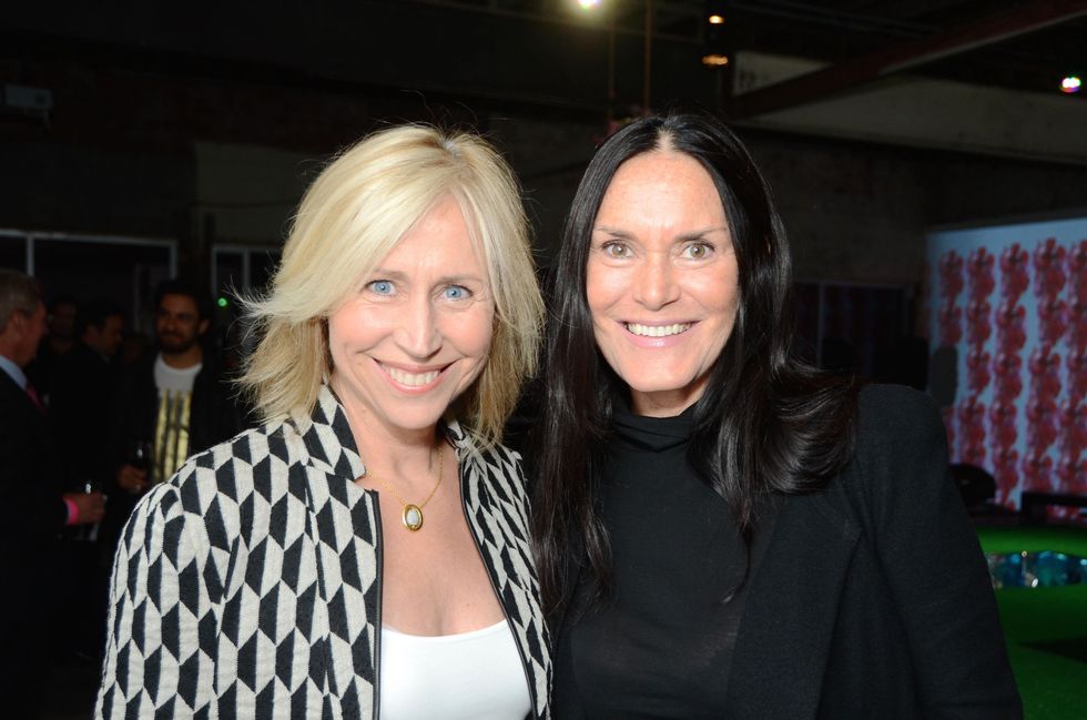 06 Susan Claffy, left, and Susan Taylor at the DiverseWorks Fashion Fete November 2014