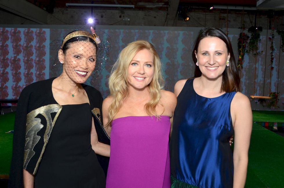 07 Duyen Huynh, from left, Caroline Starry LeBlanc and Kate Allen Stukenberg at the DiverseWorks Fashion Fete November 2014