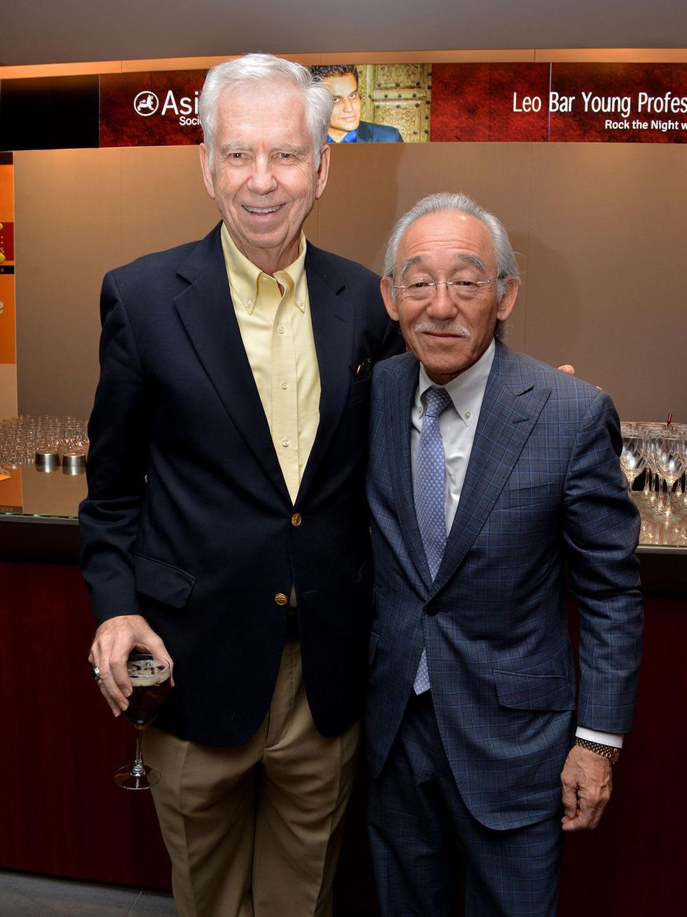 1 0516 Charles Foster, left, and Glen Gondo at the Asia Society Spotlight Asia party April 2014