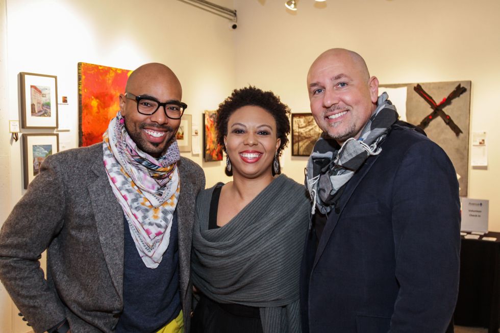1 Aaron Courtland, from left, Deangela Hayes and Nicola Parente at the Art on the Avenue benefit November 2014