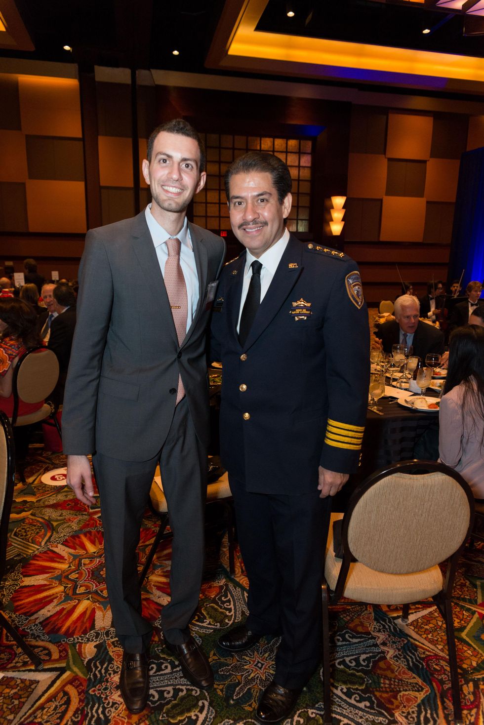 1 Adeeb Barqawi, left, and Adrian Garcia at the Teach for America event November 2014