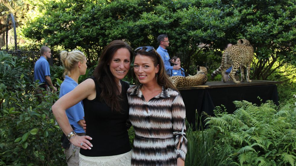 1 Adrienne Carter, left, and Caryn Papantonakis at Cheetah Conservation and The Houston Zoo Event March 2015