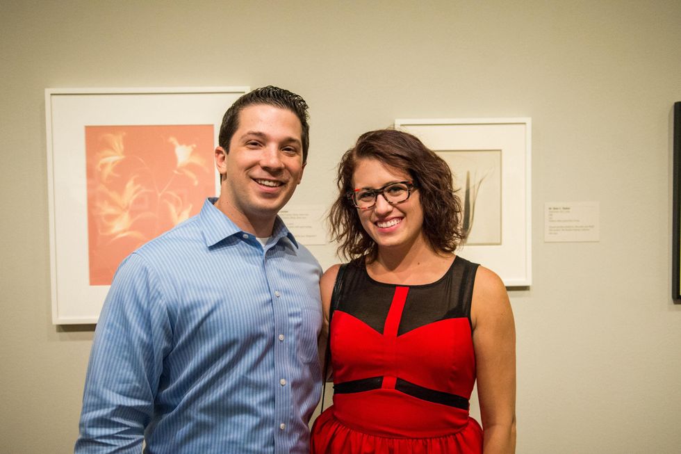 1 Albert Singer and Victoria Grinbaum at the MFAH Art Crowd party September 2014