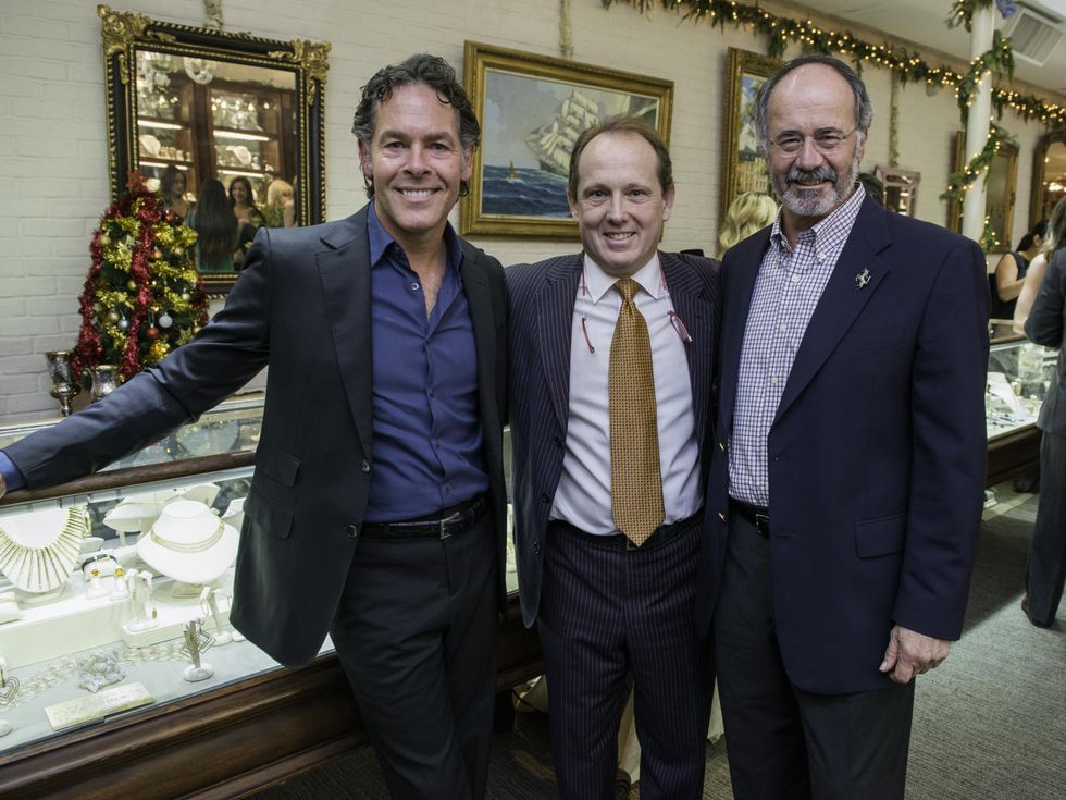 1 Alex Klein, from left, Franco Valobra and Bob Weiner at the Valobra party December 2014