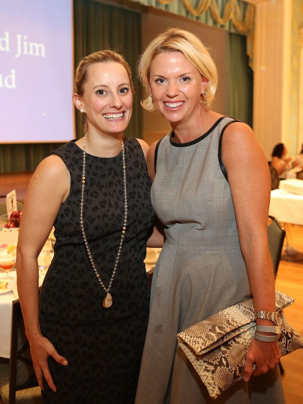 1 Allison Stasney, left, and Courtney Abernethy at the Citizen Schools luncheon