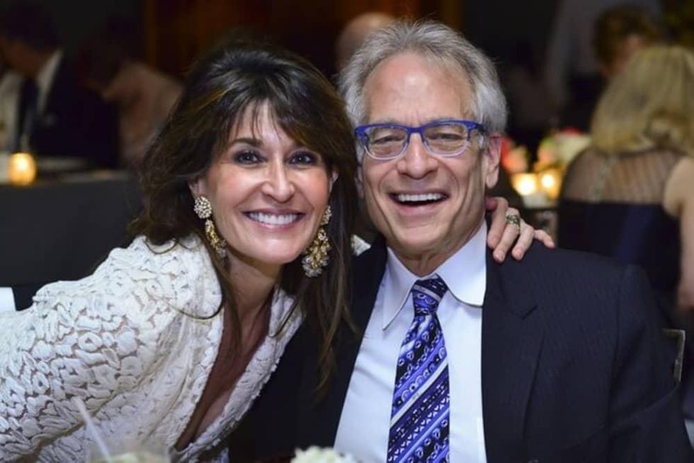 1 Annie Amante and Mickey Rosmarin at the Bulgari exhibition dinner May 2014