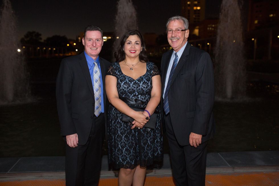 1 Brendan and Mindy Halford, from left, with Ed Smith at the Hermann Park Centennial Gardens inaugural dinner October 2014