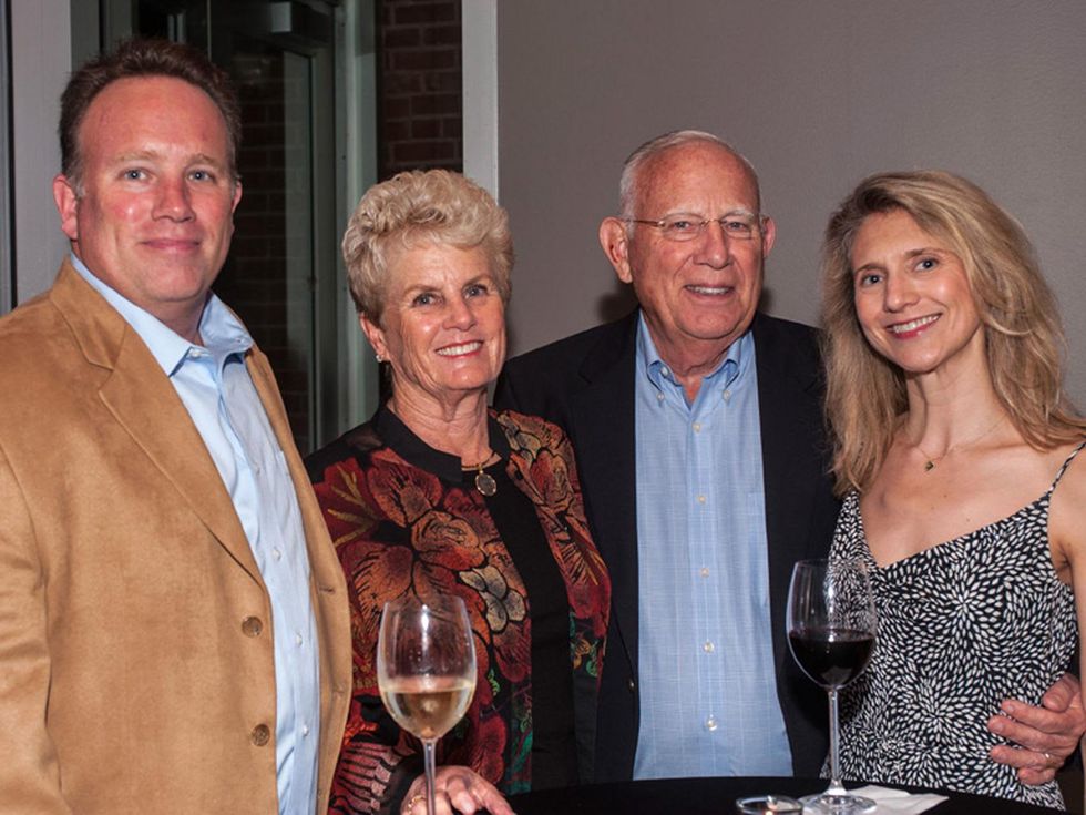 1 Carl Schwenker, from left, Pat and Carl Schwenker and Jessica Zaborski at the Bruce Munro VIP reception at Discovery Green November 2014