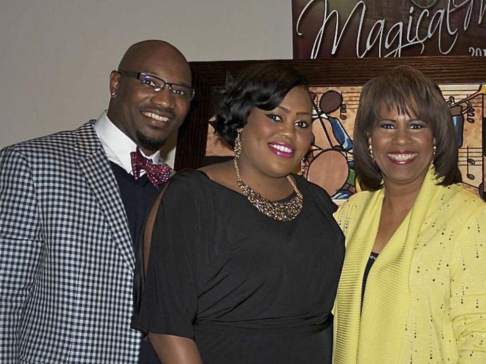 1 Danieal and La Tesha Manning, from left, with Melanie Lawson at the HMAAC Gala November 2013