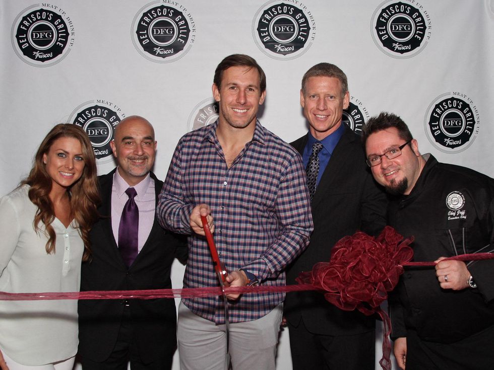 1, Del Frisco's Grille VIP party, March 2013, Angela Mecca, Arthur Mooradian, Owen Daniels, Scott Sieck, Chef Jeff Taylor