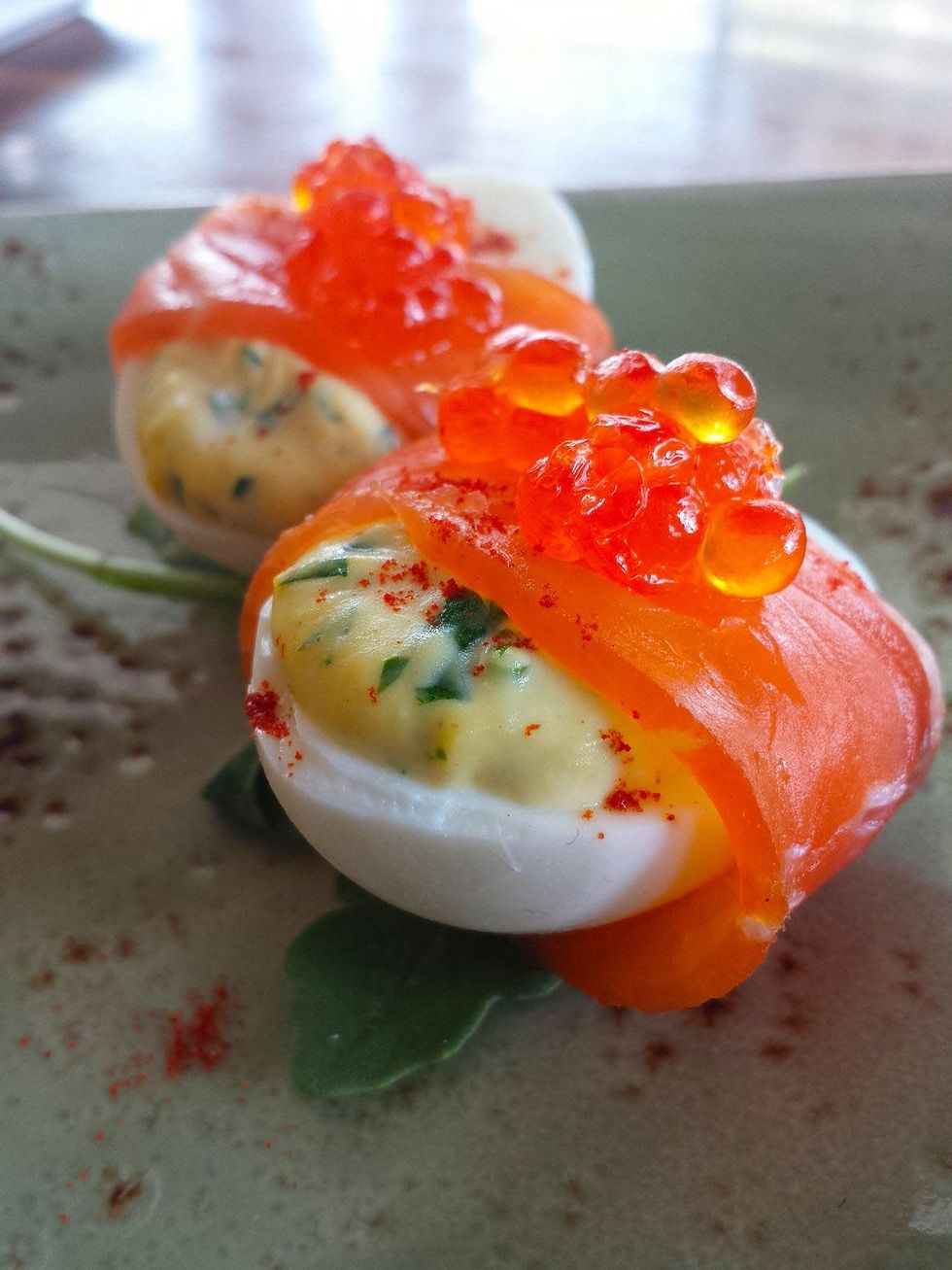 1 Halloween events and parties October 2013 Triniti Restaurant Deviled Egg with Roe