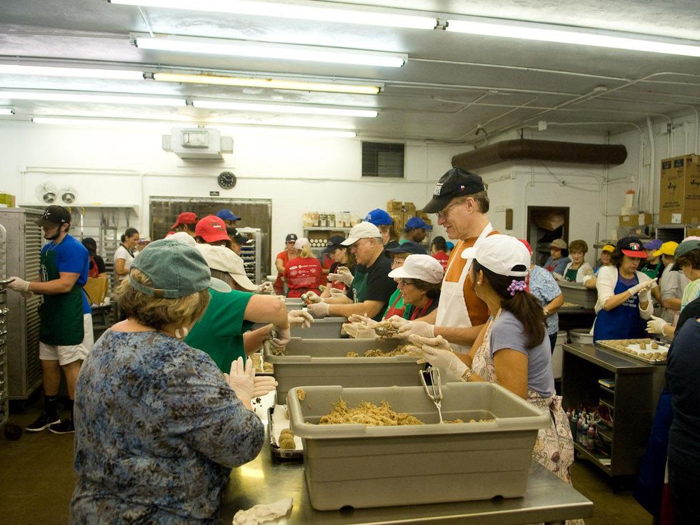 1 Houston Italian Festival meatball making October 2013