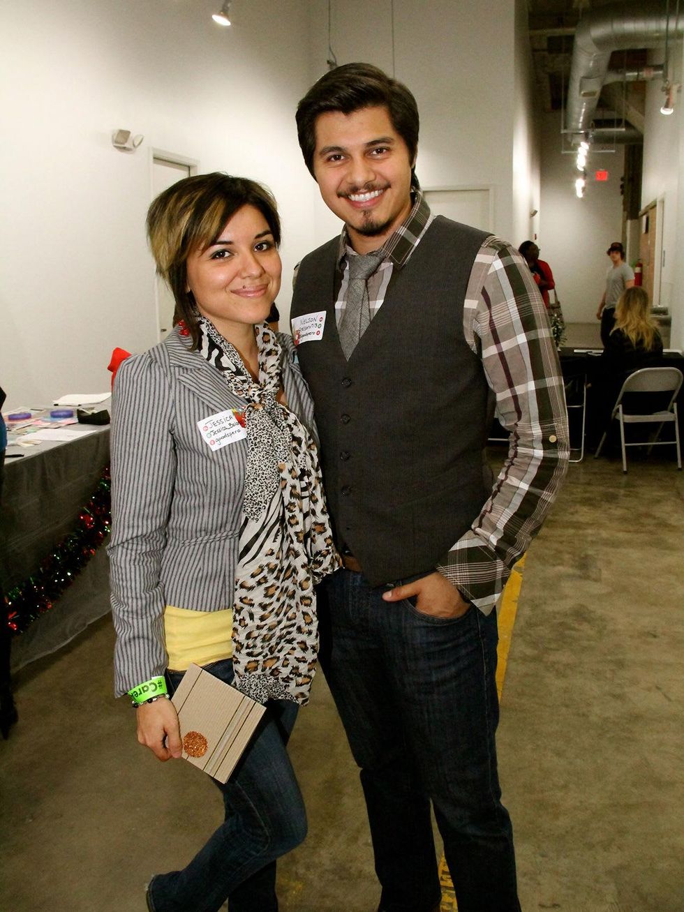 1 Jessica Bola\u00f1os Vanegas and Nelson Vanegas at the Black Sheep Agency Care-All Christmas party December 2013