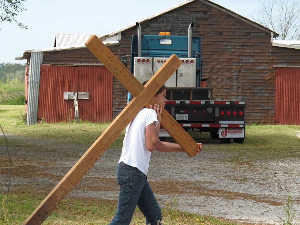 1 Katie Oxford Louisiana Revisited Part 10 June 2013 \u201cLeading them was a boy carrying a cross.\u201d