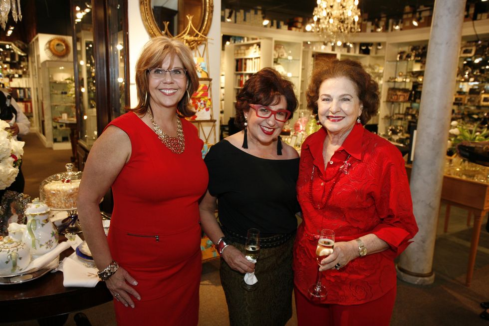 1 Linda Rhodes, from left, Roz Pactor and JoAnn Crassas at Events' Shop With Heart Card launch party April 2014