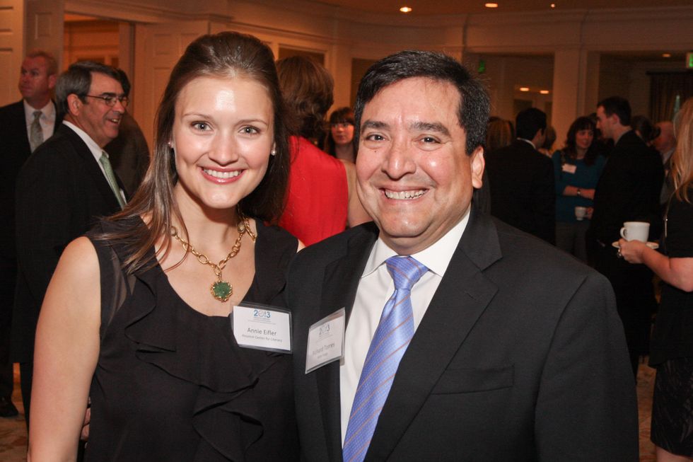 1 Mayors Literacy Breakfast Houston May 2013 Annie Eifler and Richard Torres