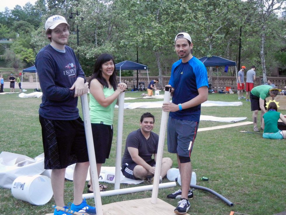 1 Nathan McGraw, from left, Jennifer Vu, Joshua Avalos and Oscar Valdez at Anything That Floats 2014