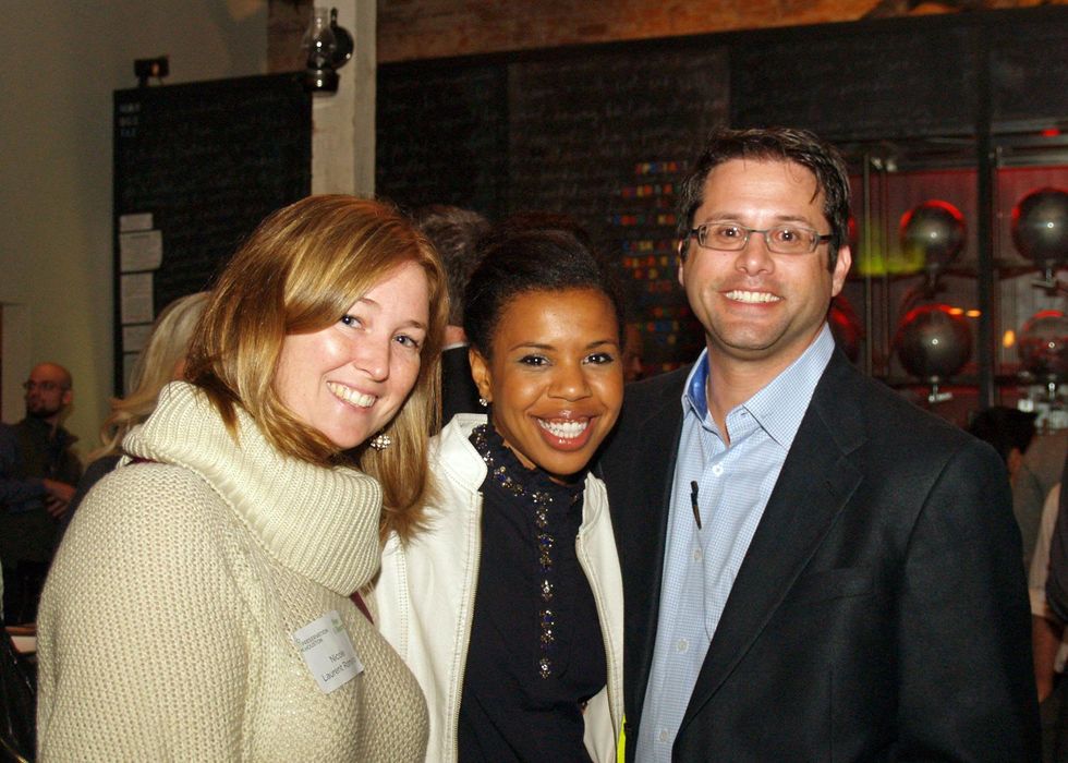 1 Nicole Laurent Romano, from left, Claire Cormier Thielke and Ian Rosenberg at the Preservation Houston Young Professionals party November 2013