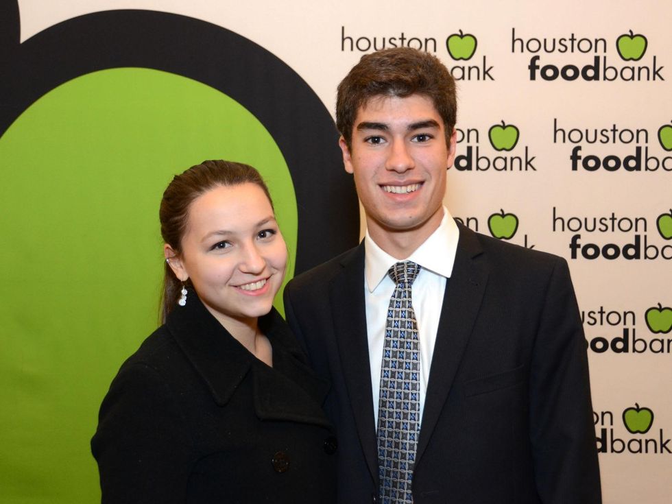 1 Olivia Arena and Noah Horwitz at the mayoral inauguration reception at the Houston Food Bank January 2014