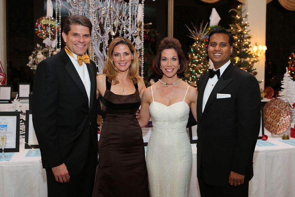 1 Stephen and Allison Lewis, from left, Roseann Rogers and Dr. Aasish Shah at the Trees of Hope Gala November 2013