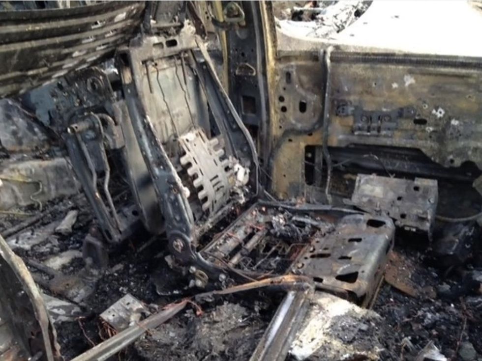 1 Tom Peacock Cadillac crash and fire May 2014