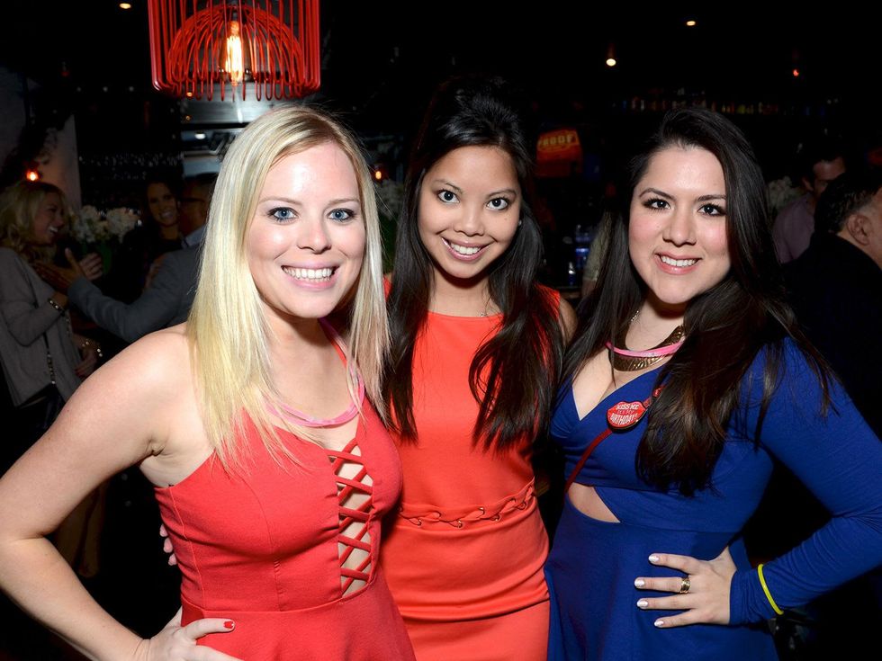 10 59 Maddie Drilling, from left, Leah Ryed and Maura Canepa at the American Heart Association Bachelor Party February 2014