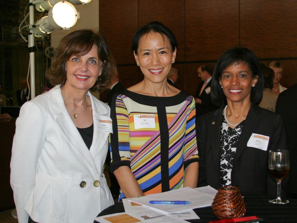 10 Center for Houston's Future party June 2013 Cathy Nunnally, Y. Ping Sun and Karen White