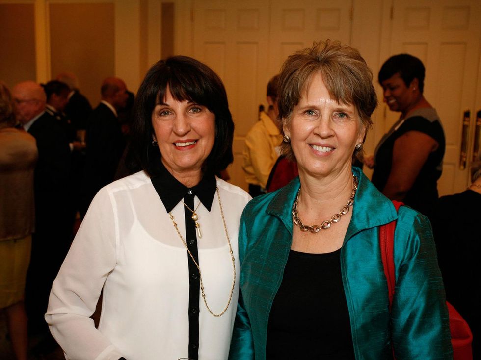 10 Chris LaChance, left, and Virginia Siegfried at the Houston Botanical Gardens luncheon December 2013