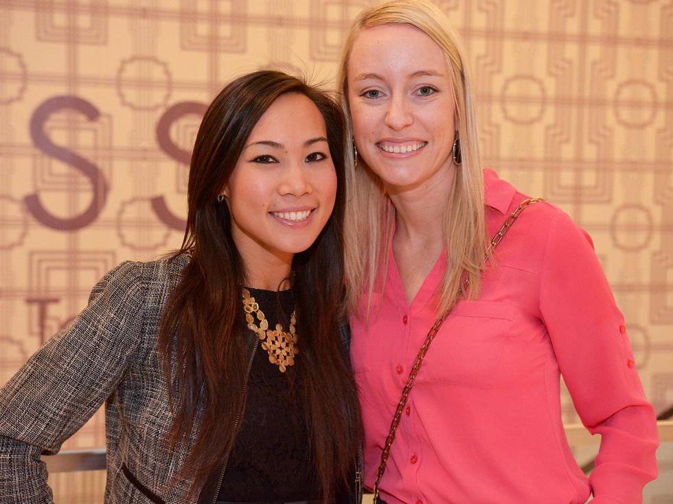 10 Diana Dao, left, and Lindsey Bowman at Preservation Houston's Pier & Beam #ThrowbackThursday Party November 2014