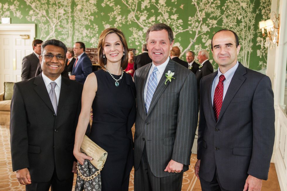 10 Dr. Sundararajah Thevananther, from left, Kathy and Paul Murphy and Dr. Richard Kellermayer at the Men of Distinction luncheon May 2014