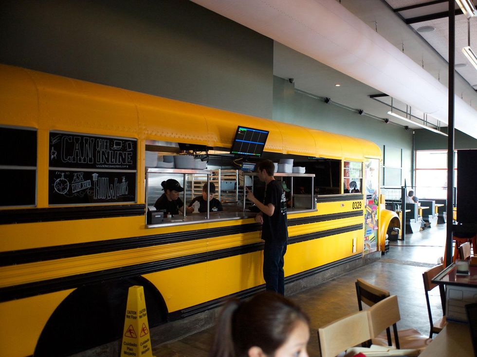 10 first look at Bernie's Burger Bus restaurant June 2014 bus