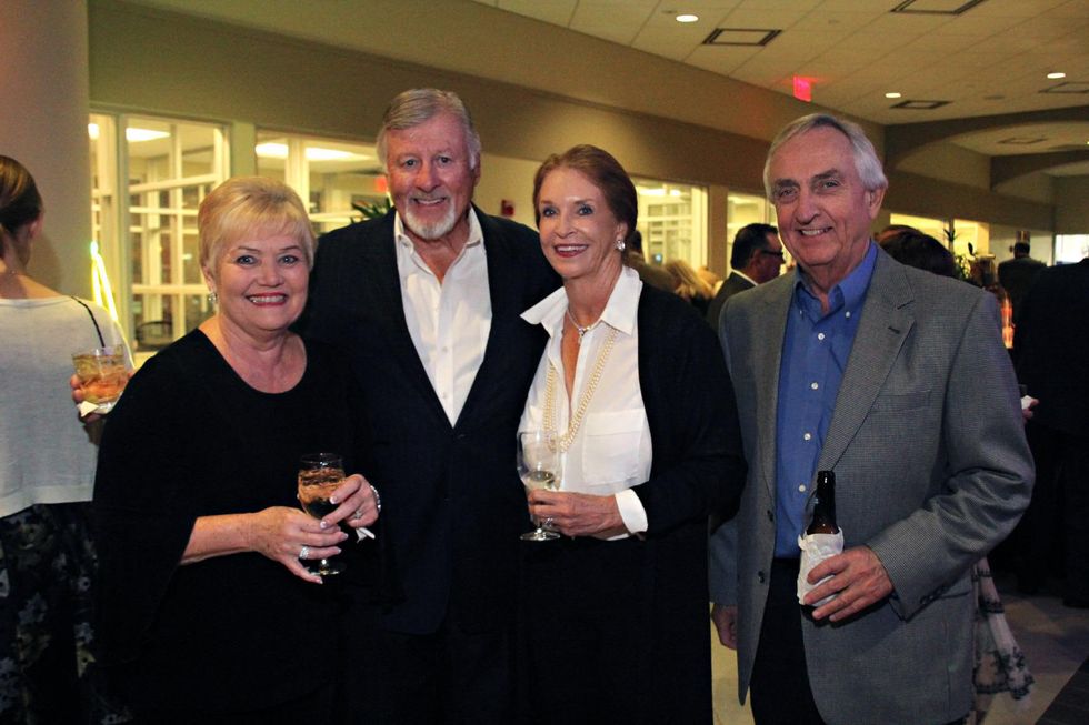 10 Janet Morris, from left, R.O. and Carol Hunton and Larry Morris at the Mercedes-Benz of Sugar Land Cystic Fibrosis Event October 2014