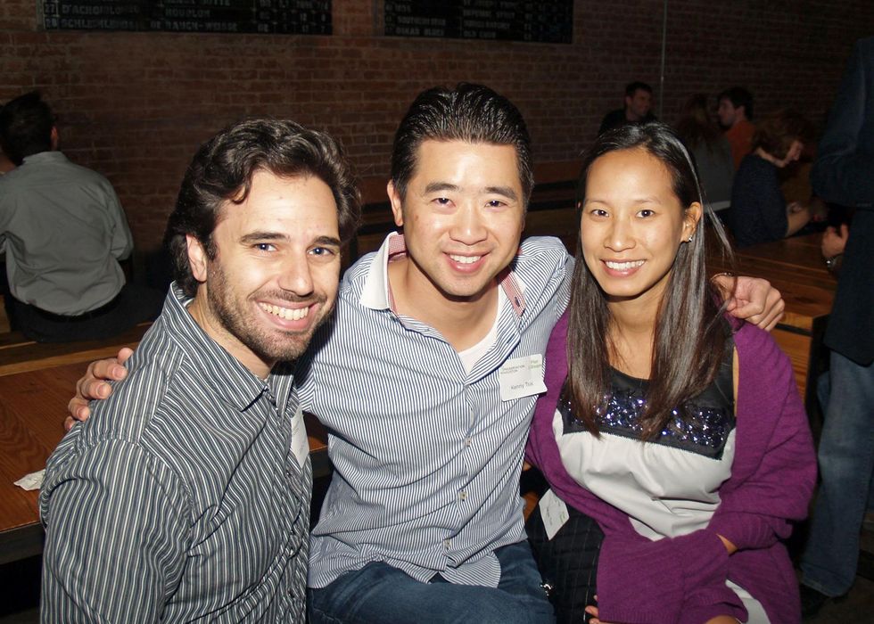 10 Josh Cincinnati, from left, and Kenny and Janae Tsai at the Preservation Houston Young Professionals party November 2013