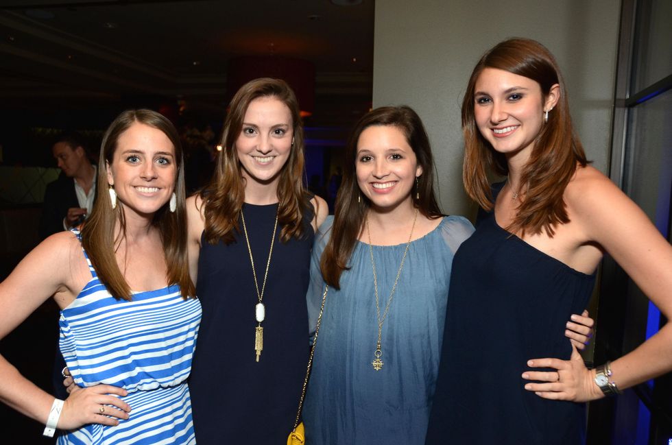 10 Julia Davis, from left, Colleen Wagner, Taylor LeBlanc and Elyse Wasserstrom at the Blue Cure Foundation benefit party at Hotel ZaZa June 2014
