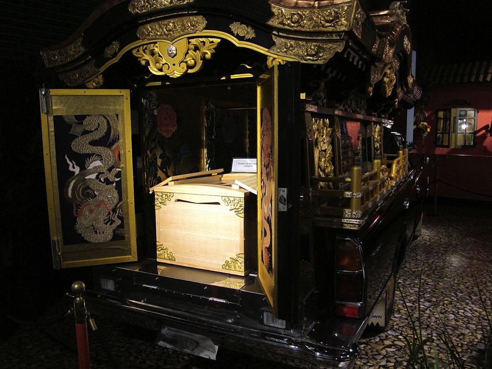 10 - Katie Oxford Halloween October 2014 1972 Japanese Ceremonial Hearse at the National Museum of Funeral History.
