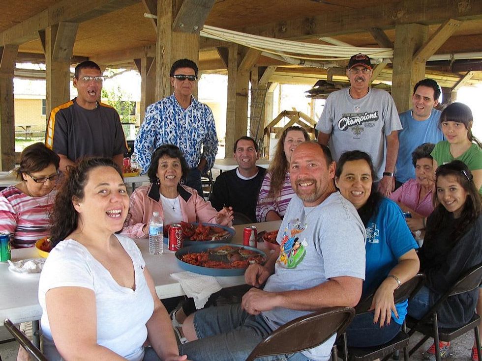 10 Katie Oxford Louisiana Revisited Part 10 June 2013 Crawfish boil on Good Friday - Live Oak Baptist Church - \u201c...a small but friendly group.\u201d