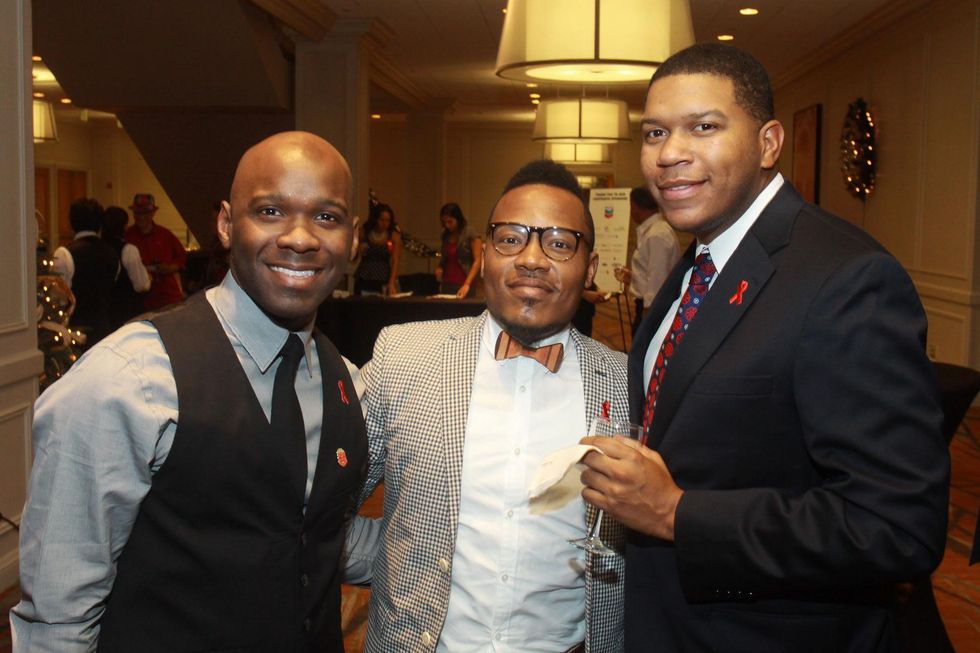 10 Kendrick Clack, from left, Harrison Guy and Russell Cotton at the World AIDS Day luncheon.